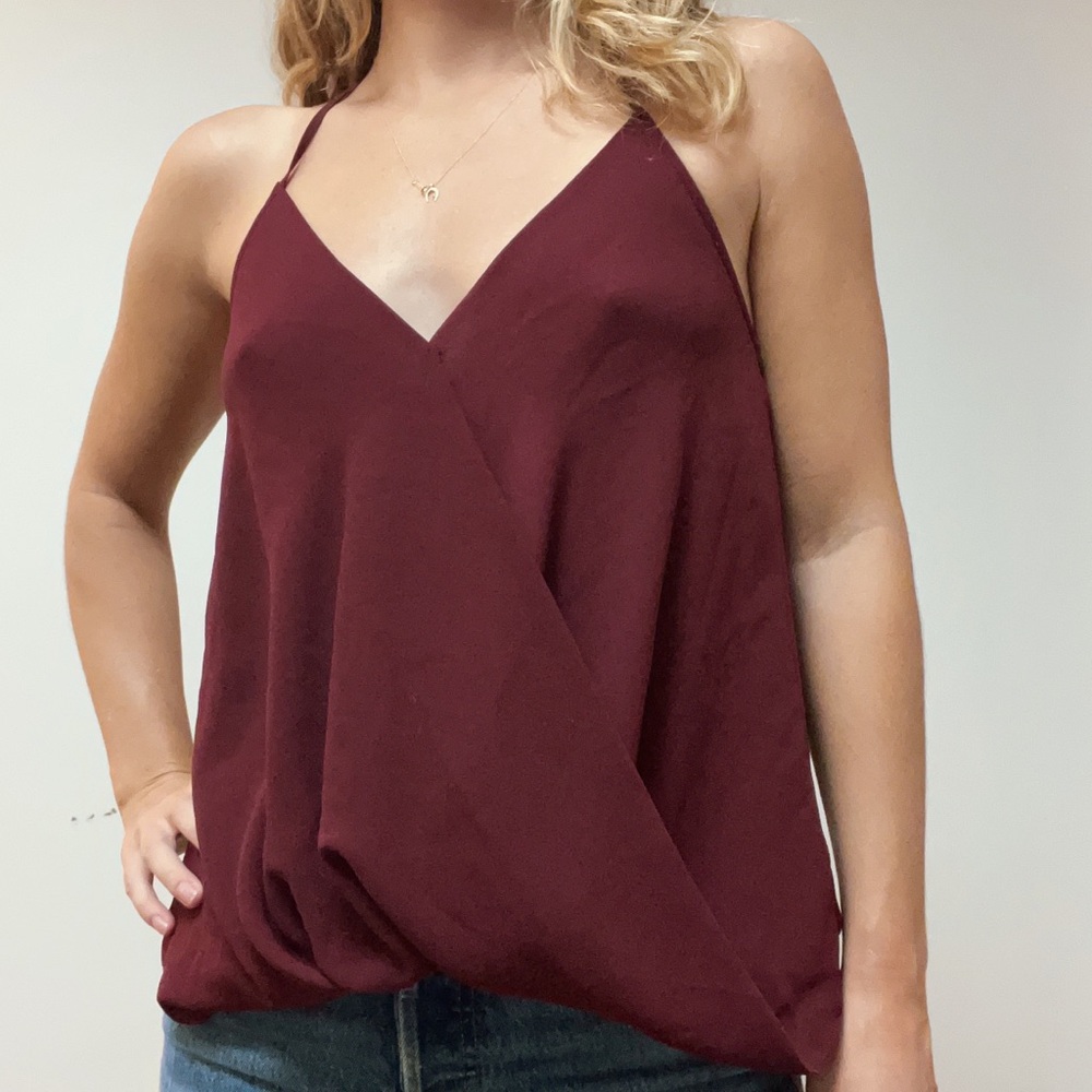 Burgundy going out top / halter top